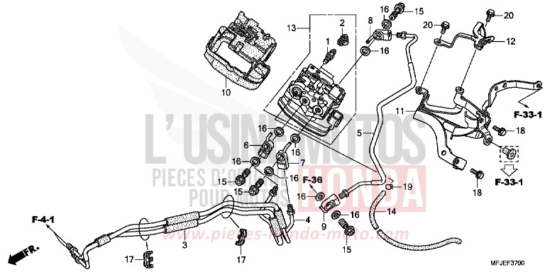 FRONT VALVE UNIT (CBR600RA) for CBR600RR ABS GRAPHITE BLACK (NHB01) from 2012